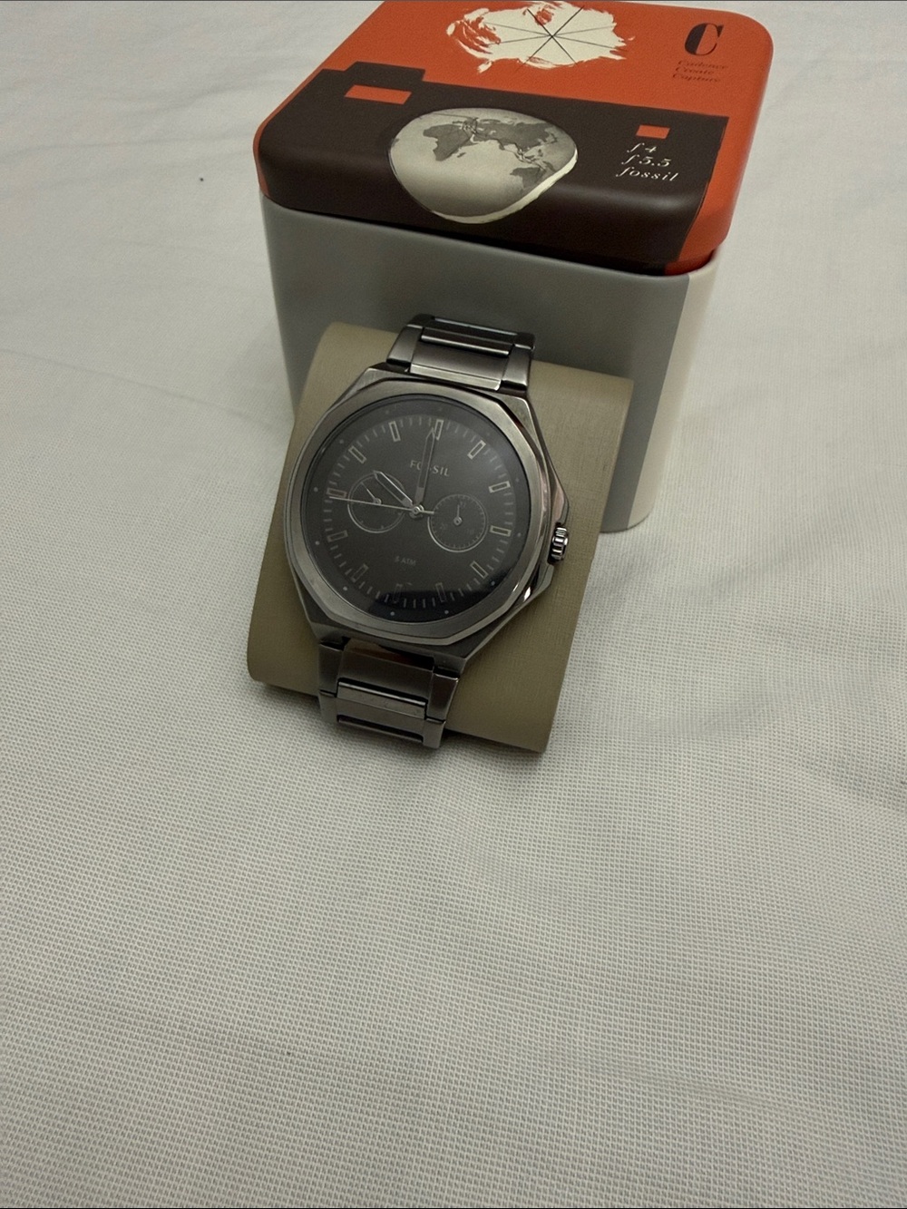 Fossil Stainless Steel Men's Chronograph Watch - Silver